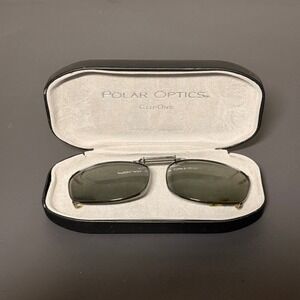 Polar Optics‎ ClipOn Sunglasses Unisex OS Black Excellent Polarized 2 Pairs Case